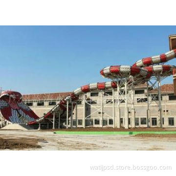 Snake Style Adult Water Slides , Water Park Equipment For a